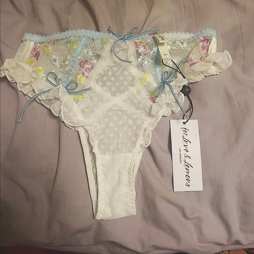 For Love and Lemons floral XS panty NWT